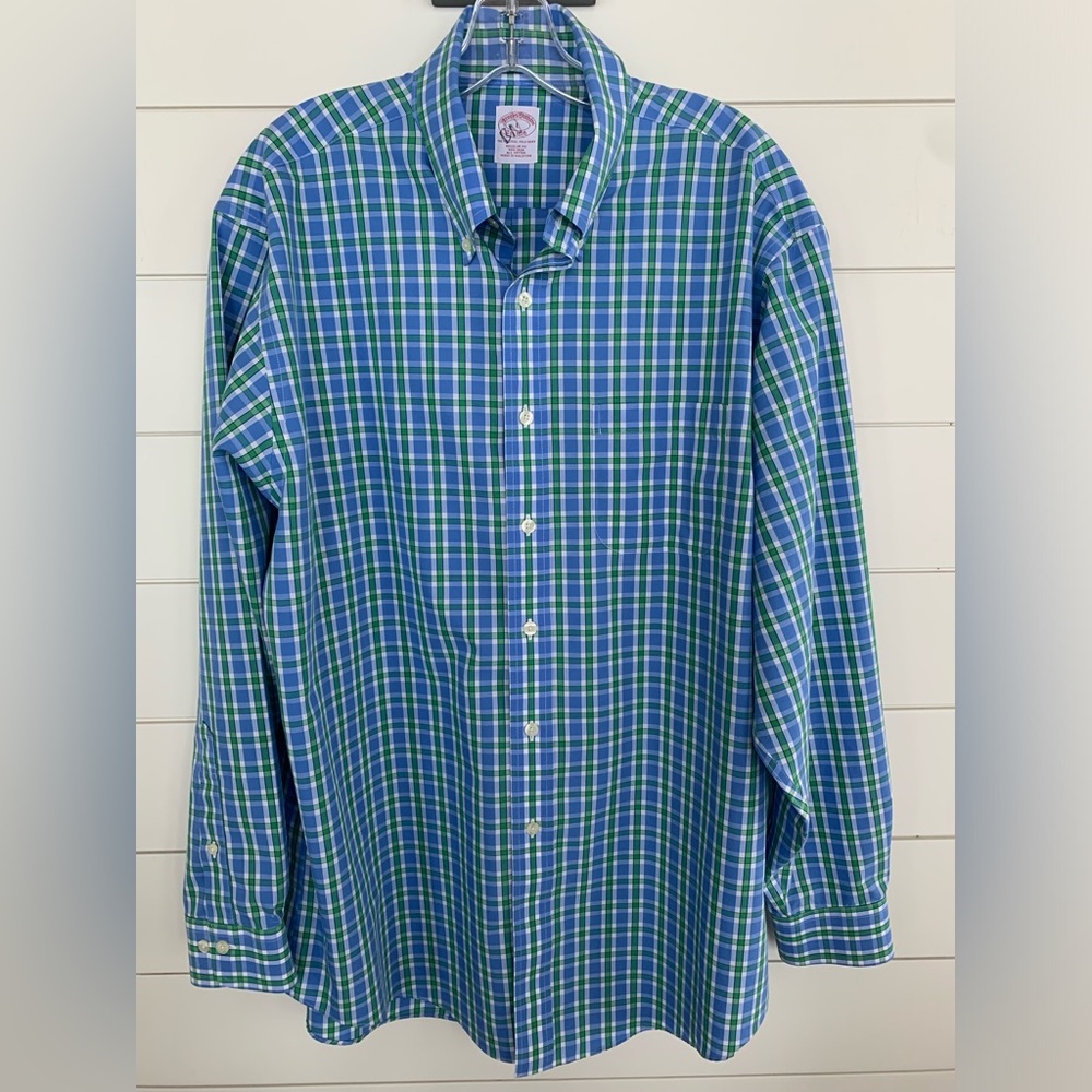 Brooks Brothers Regular Fit Long Sleeve Button Down Casual Shirt Size Large